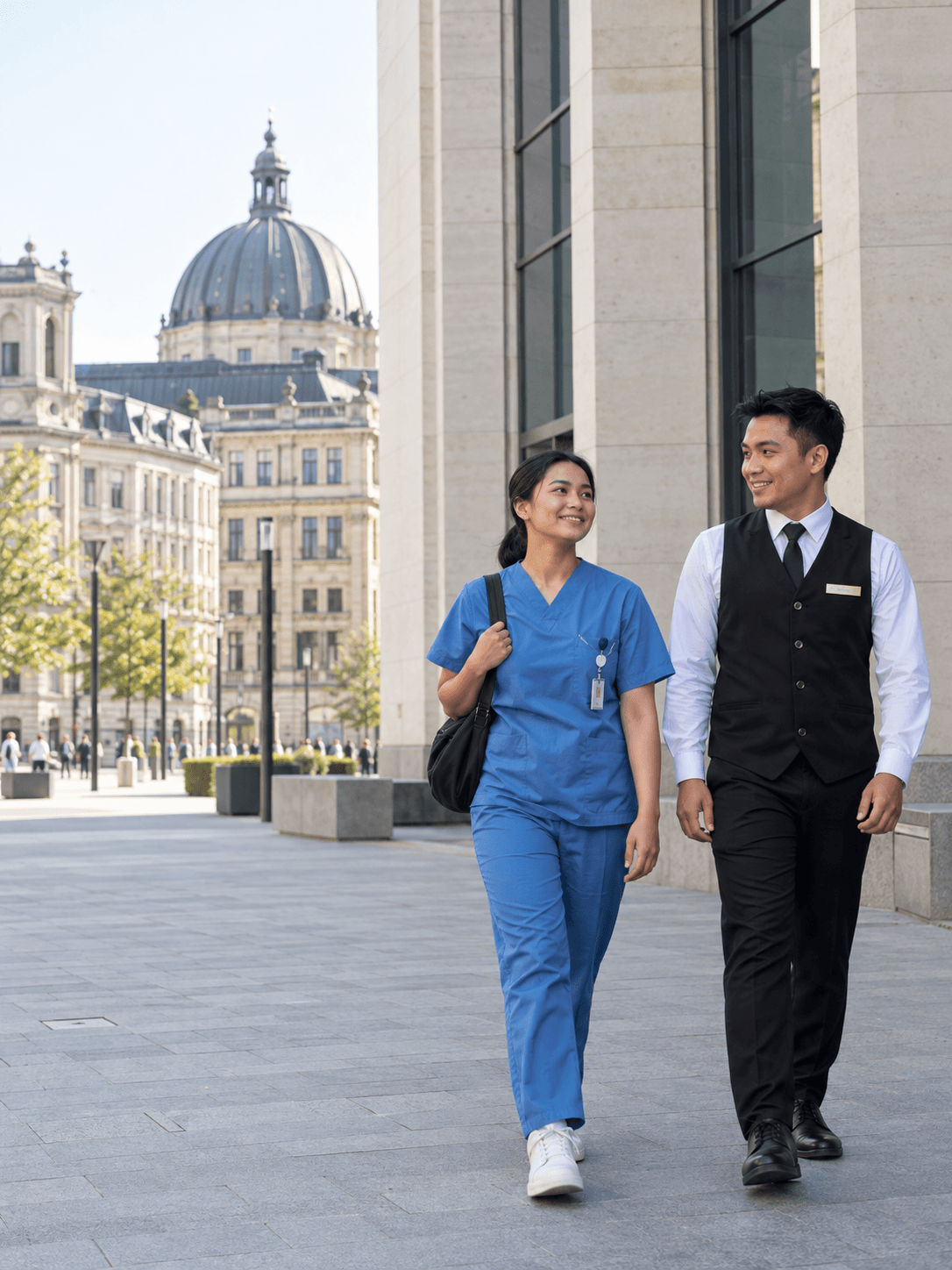 Indonesian professionals in a European city